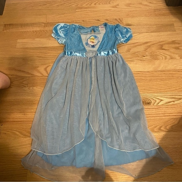 Disney Cinderella Dress Nightgown XS 4/5 Pajama Blue - Picture 2 of 7